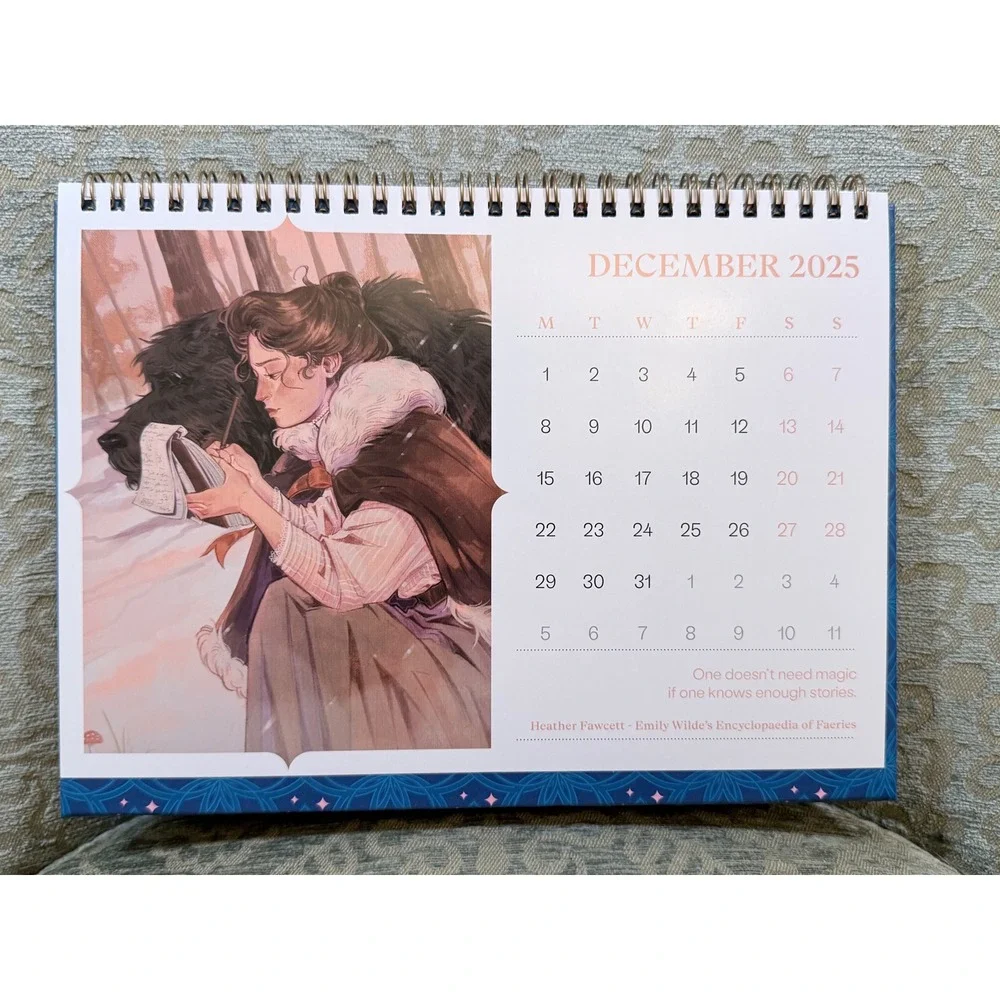 Illumicrate 2025 Calendar Polarts Fantasy Art Ride or Die Subscription Box Desk